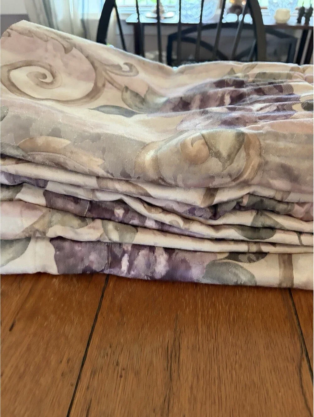 Croscill Chambord Cassis Amethyst Valance 17x78” Set Of 3 Purple Damask Valances